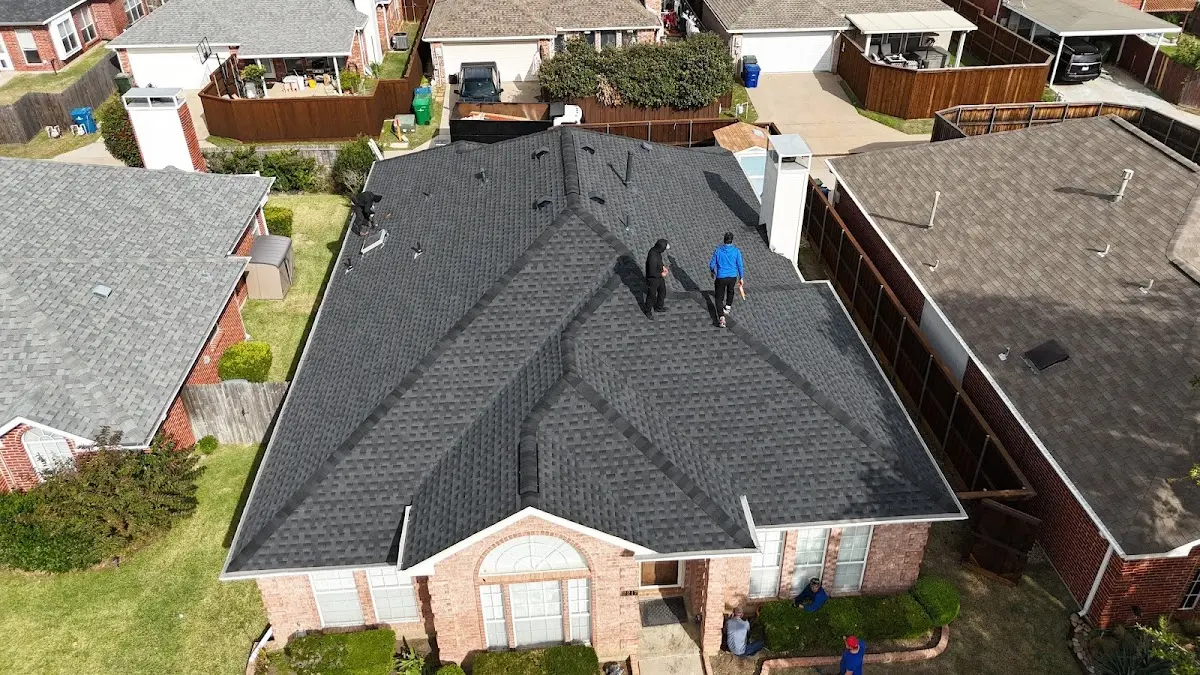 Slate & Tile Roof Repair work in progress on a Roanoke Rapids property